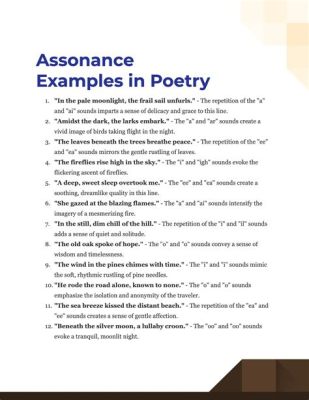 Which Line of Poetry Includes an Example of Assonance? And Its Literary Delight